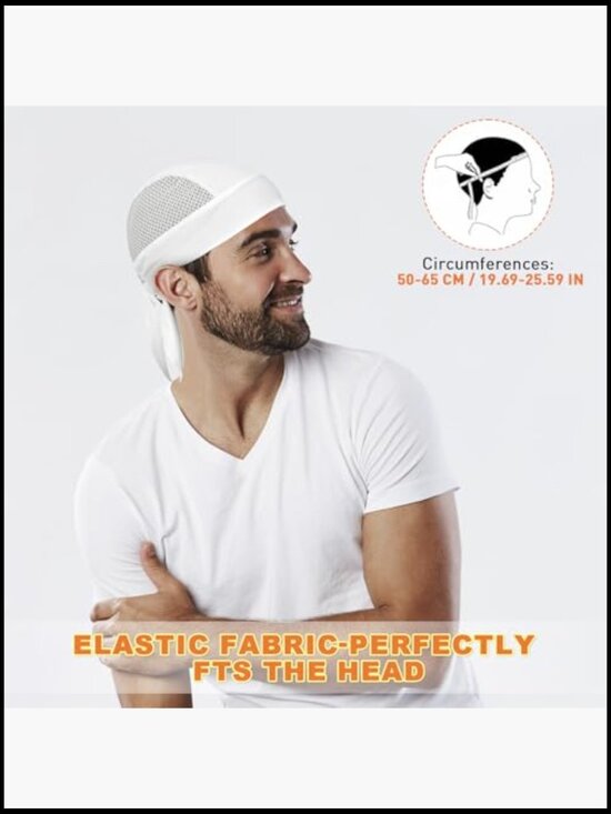 Skull Cap Helmet Liner Durag Motorcycle Bandana Sweat Wicking Do Rag main image 5